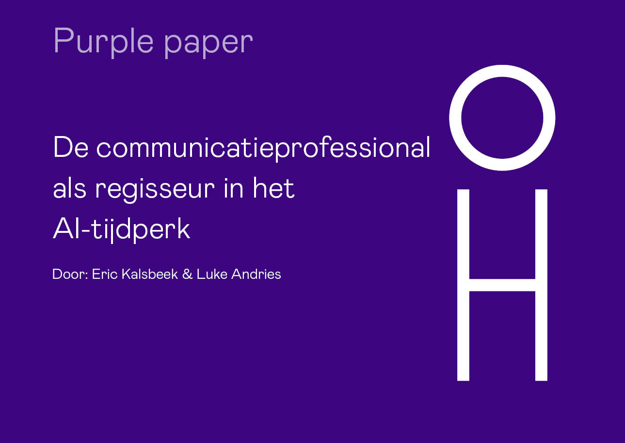 omslag Purple paper: de communicatieprofessional als regisseur in het AI-tijdperk